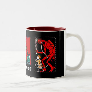 Café Em Dois Tons Caneca de Krampus