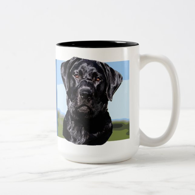 Café Em Dois Tons Caneca de labrador retriever (Direita)