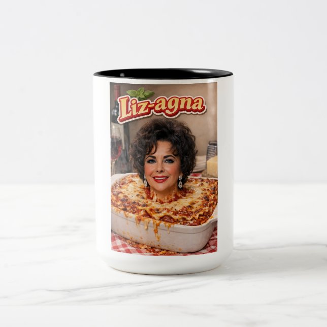 Café Em Dois Tons Caneca de Lasanha Elizabeth Taylor (Centro)