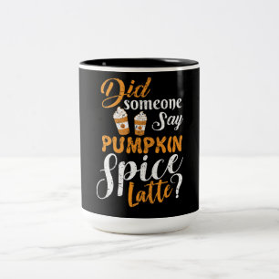 Café Em Dois Tons Caneca de Latte da especiaria da abóbora