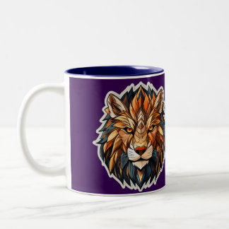 Café Em Dois Tons caneca de leão
