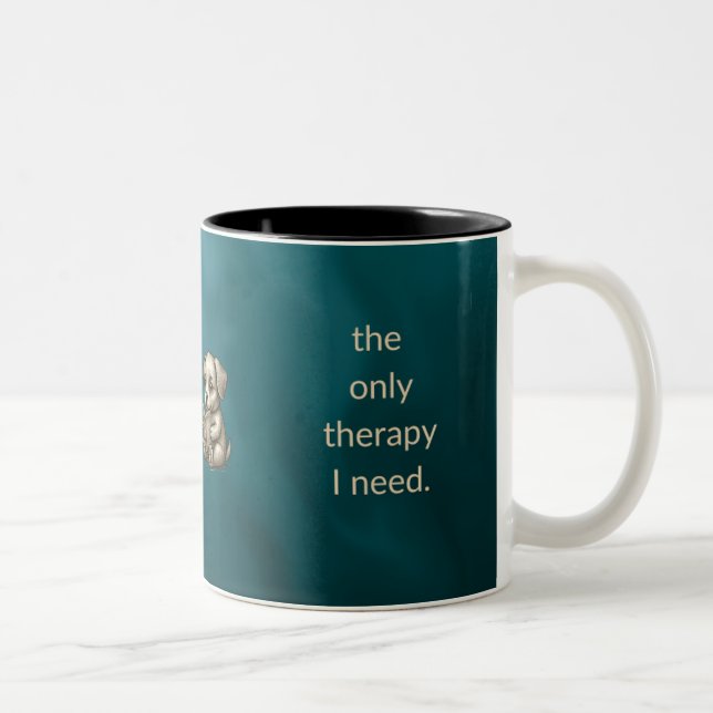 Café Em Dois Tons Caneca de Leitura de Cachorro Fofo Presente para L (Direita)