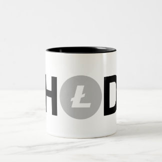 Café Em Dois Tons Caneca de Litecoin do #HODL
