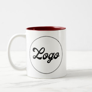 Café Em Dois Tons Caneca de Logo Bicolor MARROM Personalizada