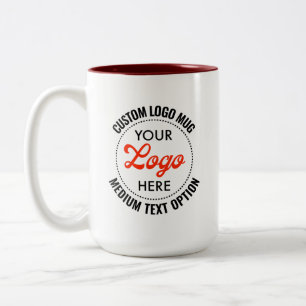 Café Em Dois Tons Caneca de Logo de Duas Cores Promocional com Texto