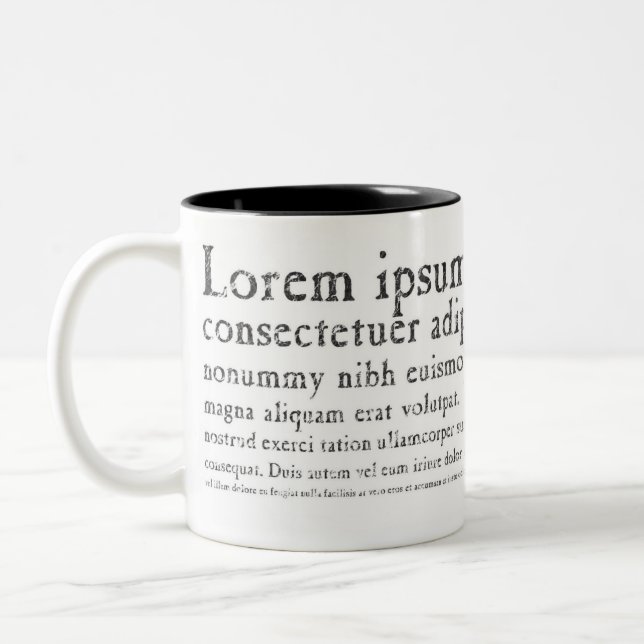 Café Em Dois Tons Caneca de Lorem Ipsum (Esquerda)