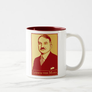Café Em Dois Tons Caneca de Ludwig von Mises