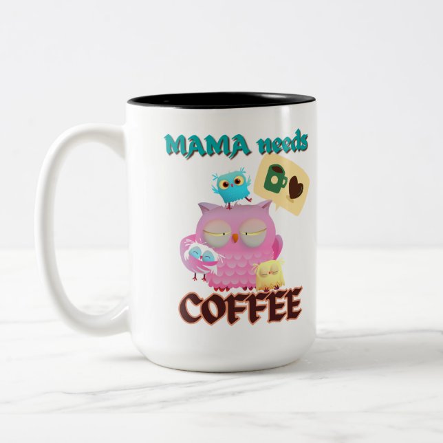 Café Em Dois Tons caneca de mãe (Esquerda)