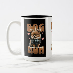 Café Em Dois Tons Caneca de Mãe de Cachorro – Design Minimalista – A
