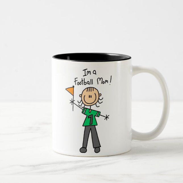 Café Em Dois Tons Caneca de Mãe de Futebol (Direita)