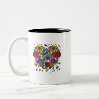 Café Em Dois Tons Caneca de Mandala do Coração com Duas Cores | Xíca