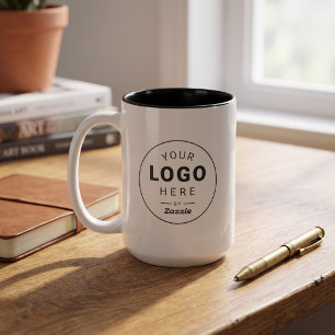 Café Em Dois Tons Caneca de Marketing Personalizada com Logotipo