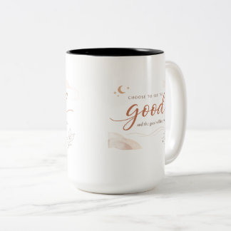 Café Em Dois Tons Caneca de Mentalidade Positiva Escolha o Bem Todos