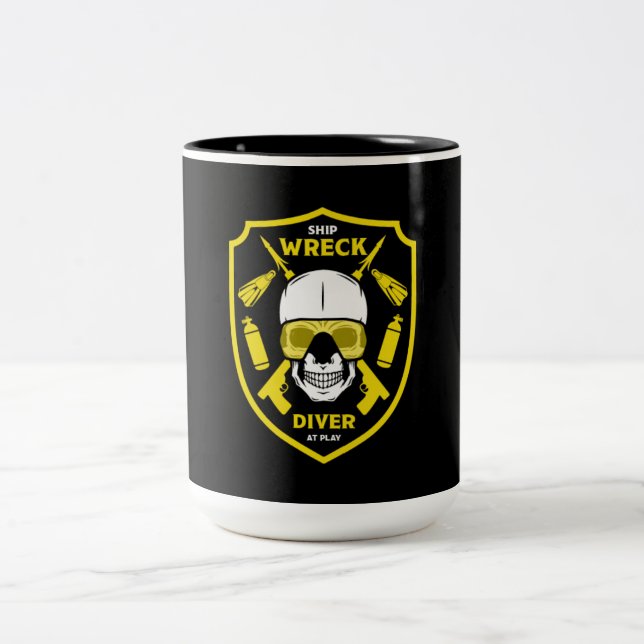 Café Em Dois Tons caneca de mergulhadores (Centro)