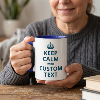 Café Em Dois Tons Caneca de Modelo de Citação Personalizada Keep Cal