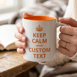 Café Em Dois Tons Caneca de Modelo de Citação Personalizada Keep Cal