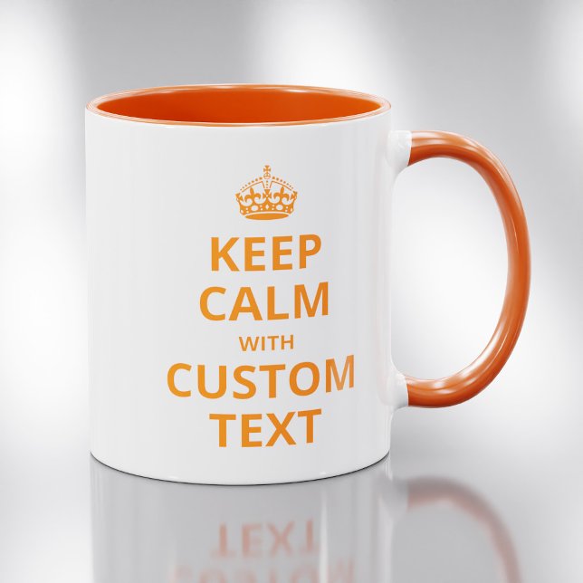 Café Em Dois Tons Caneca de Modelo de Citação Personalizada Keep Cal (Criador carregado)