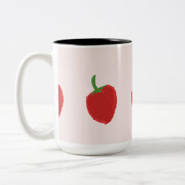 Café Em Dois Tons caneca de morango