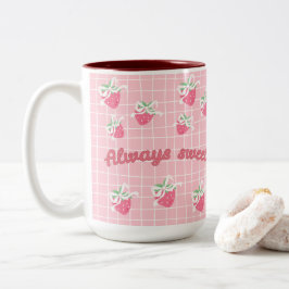 Café Em Dois Tons Caneca De Morango Sempre Doce