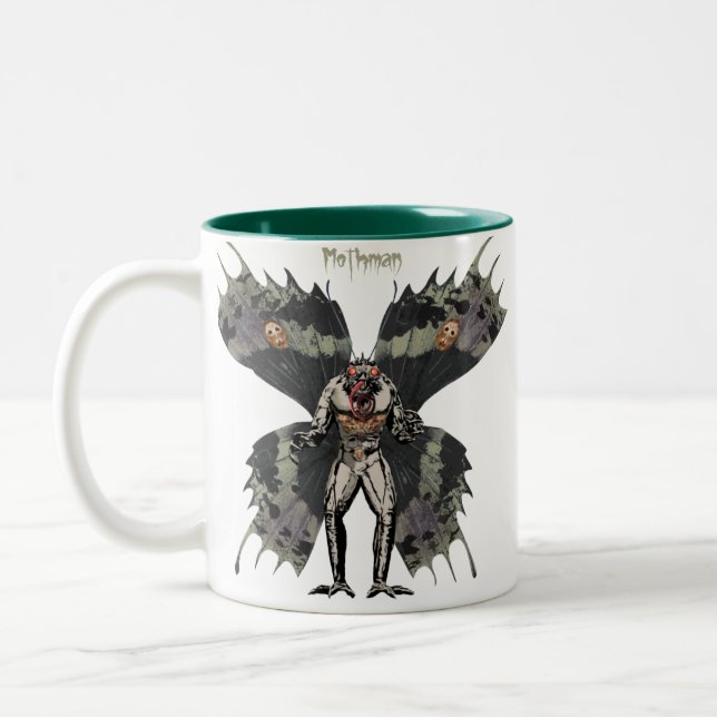 Café Em Dois Tons Caneca de Mothman (Esquerda)
