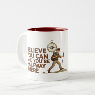 Café Em Dois Tons Caneca de Motivação para Meninos com Nome Personal
