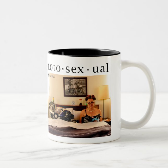 Café Em Dois Tons Caneca de Motosexual das motocicletas & dos (Direita)