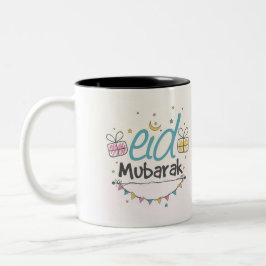 Café Em Dois Tons caneca de Mubarak do eid