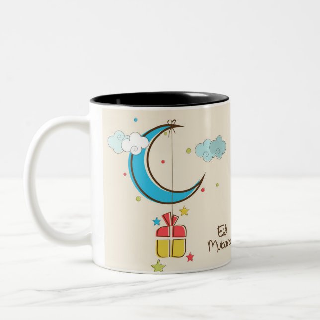 Café Em Dois Tons caneca de Mubarak do eid (Esquerda)