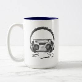 Café Em Dois Tons Caneca de Música
