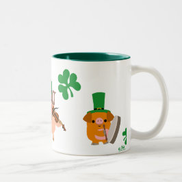 Café Em Dois Tons caneca de músicos Dia de São Patrício