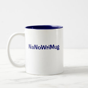 Café Em Dois Tons Caneca de NaNoWriMo