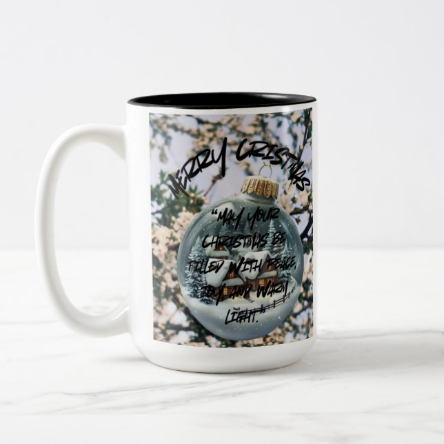 Café Em Dois Tons Caneca de Natal (Esquerda)