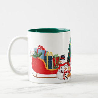 Café Em Dois Tons Caneca de Natal