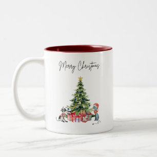 Café Em Dois Tons Caneca de Natal