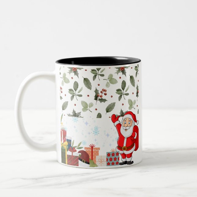 Café Em Dois Tons Caneca de Natal (Esquerda)
