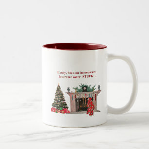 Café Em Dois Tons Caneca de Natal