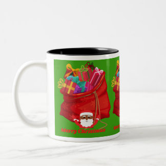Café Em Dois Tons Caneca de Natal Africana