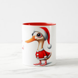 Café Em Dois Tons Caneca de Natal Animada