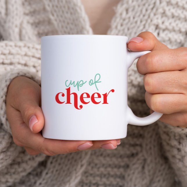 Café Em Dois Tons Caneca de Natal de animação moderna (Criador carregado)
