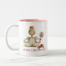 Caneca de Natal de Padel – Um Anjo de Padel de Nat