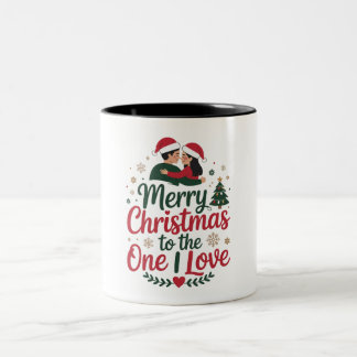 Café Em Dois Tons Caneca de Natal _ Feliz Natal para Quem Eu Amo