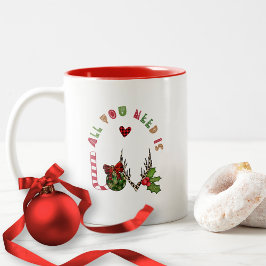 Café Em Dois Tons Caneca de Natal Festiva – Cana-de-Açúcar e Enfeite