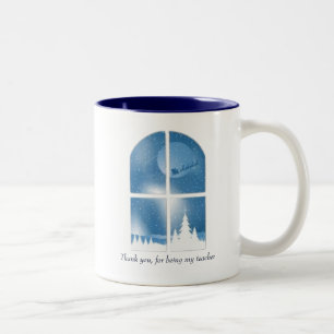 Café Em Dois Tons Caneca de Natal/Inverno