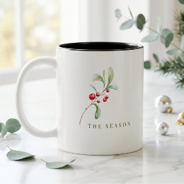 Café Em Dois Tons Caneca de Natal Minimalista Presente de Férias Mod