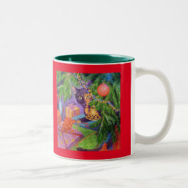 Café Em Dois Tons Caneca de Natal "Mouse"