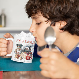 Café Em Dois Tons Caneca de Natal Polar Express