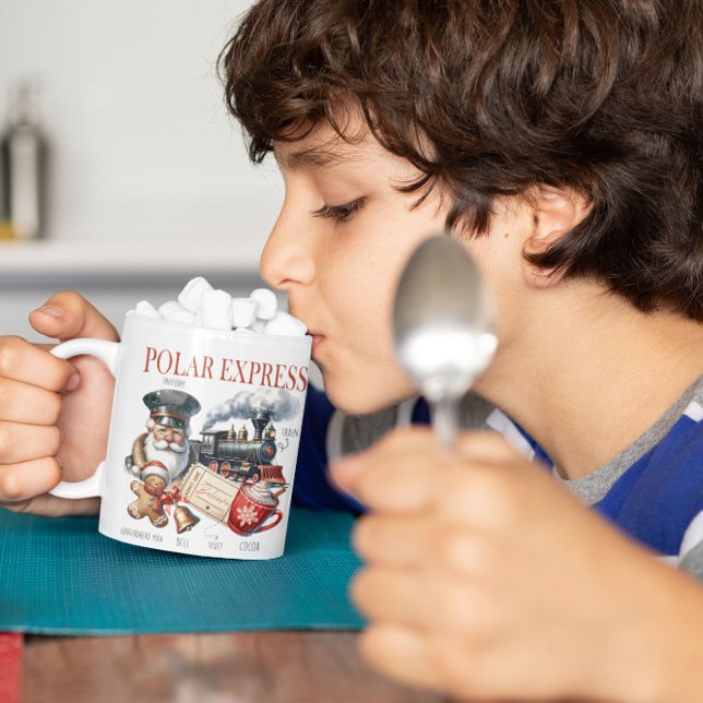 Café Em Dois Tons Caneca de Natal Polar Express (Criador carregado)