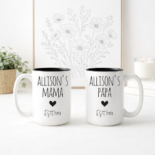 Café Em Dois Tons Caneca de Nome Personalizado de Presente para Mãe 
