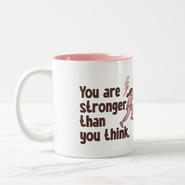 Café Em Dois Tons Caneca de Nome Personalizado Você É Mais Forte do  (Esquerda)