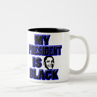 Café Em Dois Tons Caneca de Obama (azul)